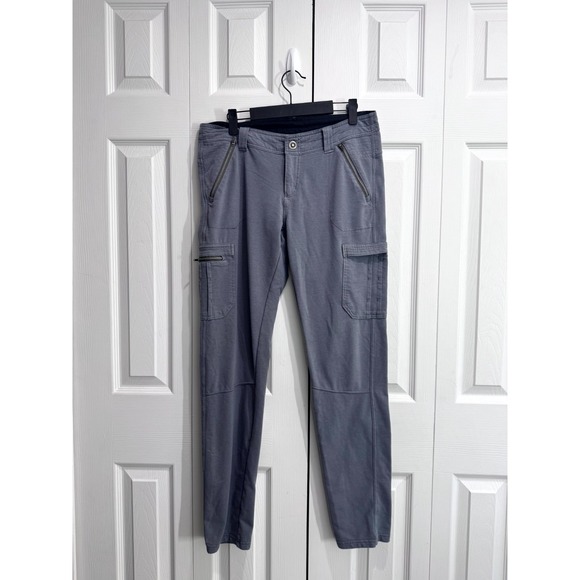 Kuhl Pants - KUHL Cargo Pants Women's 8 Gray Zip-Slash Pockets Mid Rise Straight Leg Workwear